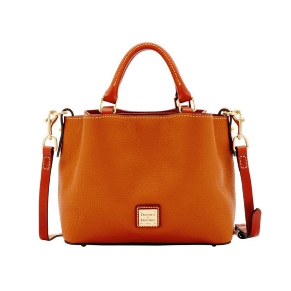 Dooney & Bourke Pebble Grain Mini Barlow Top Handle Bag - Caramel NWT - Picture 6 of 8